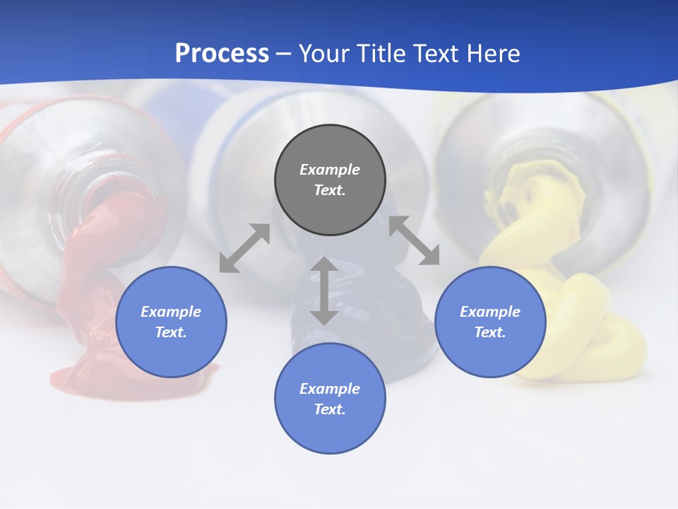 Colorful Paints Squeezed From Tubes PowerPoint Template