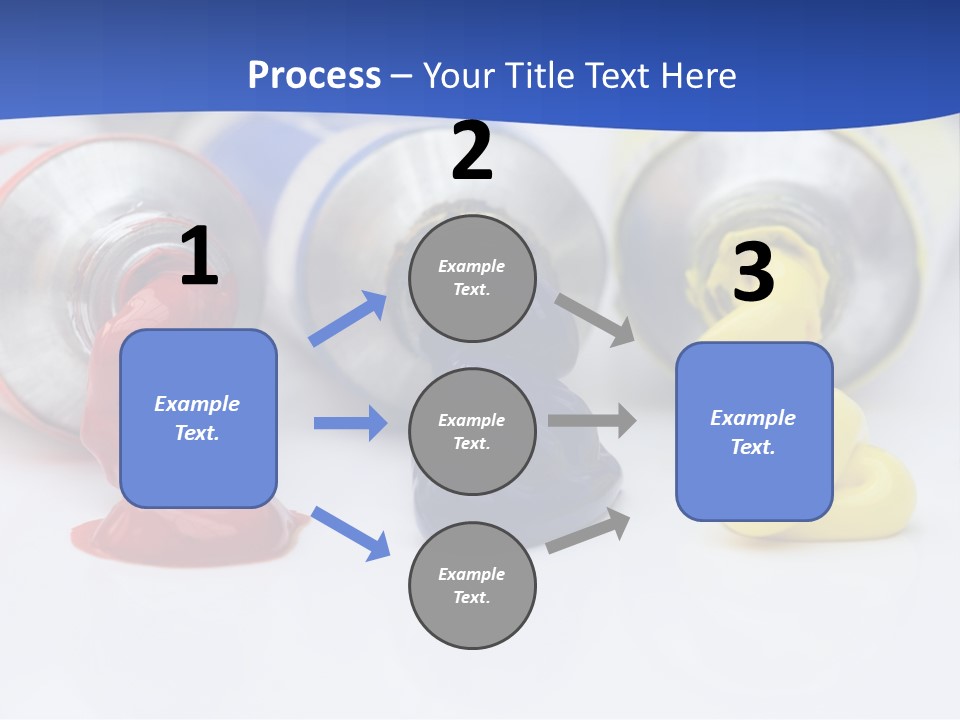 Colorful Paints Squeezed From Tubes PowerPoint Template
