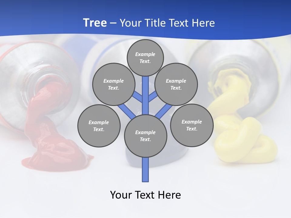 Colorful Paints Squeezed From Tubes PowerPoint Template