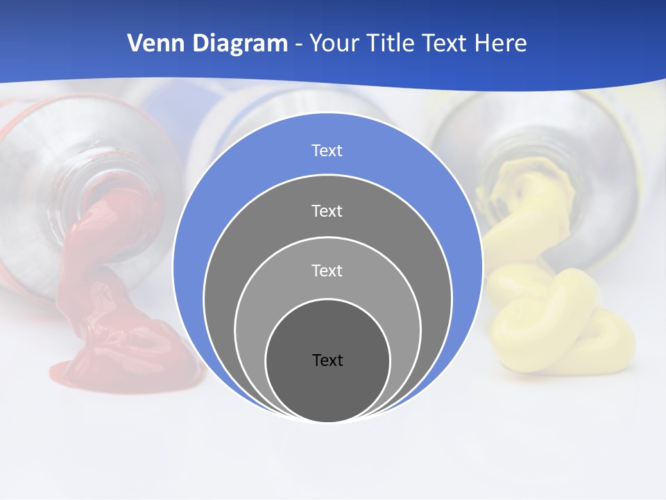Colorful Paints Squeezed From Tubes PowerPoint Template
