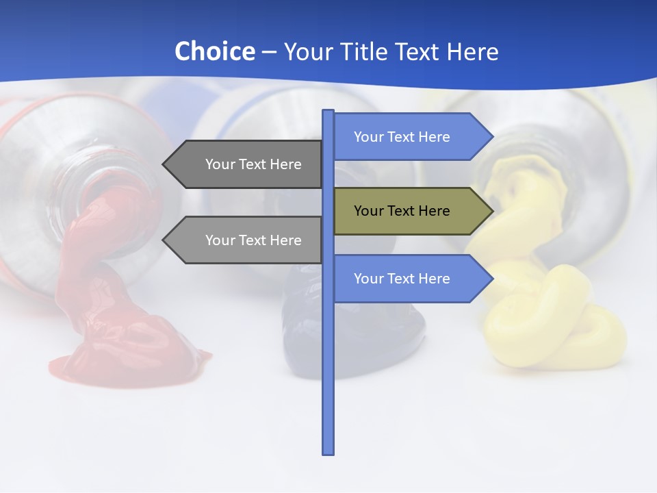 Colorful Paints Squeezed From Tubes PowerPoint Template