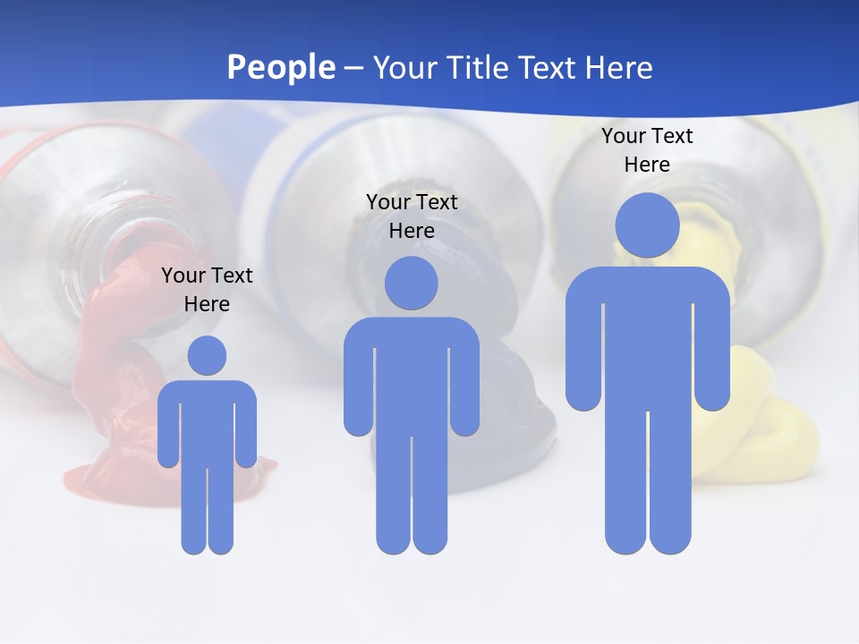 Colorful Paints Squeezed From Tubes PowerPoint Template