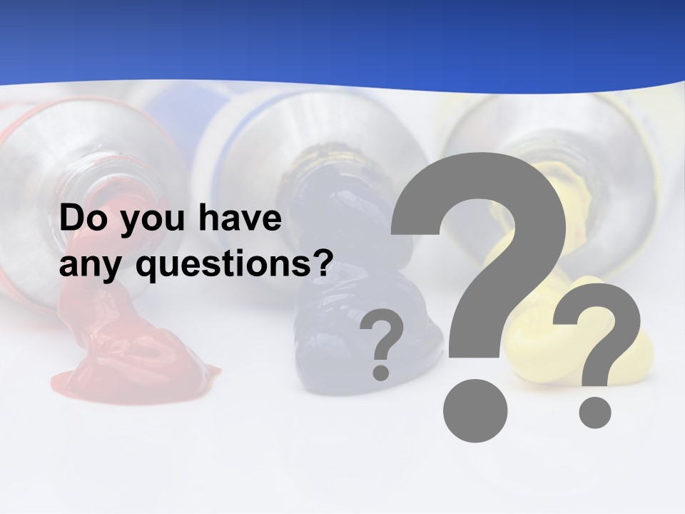 Colorful Paints Squeezed From Tubes PowerPoint Template