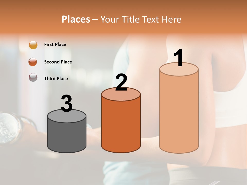 A Man And A Woman Holding Dumbs In A Gym PowerPoint Template