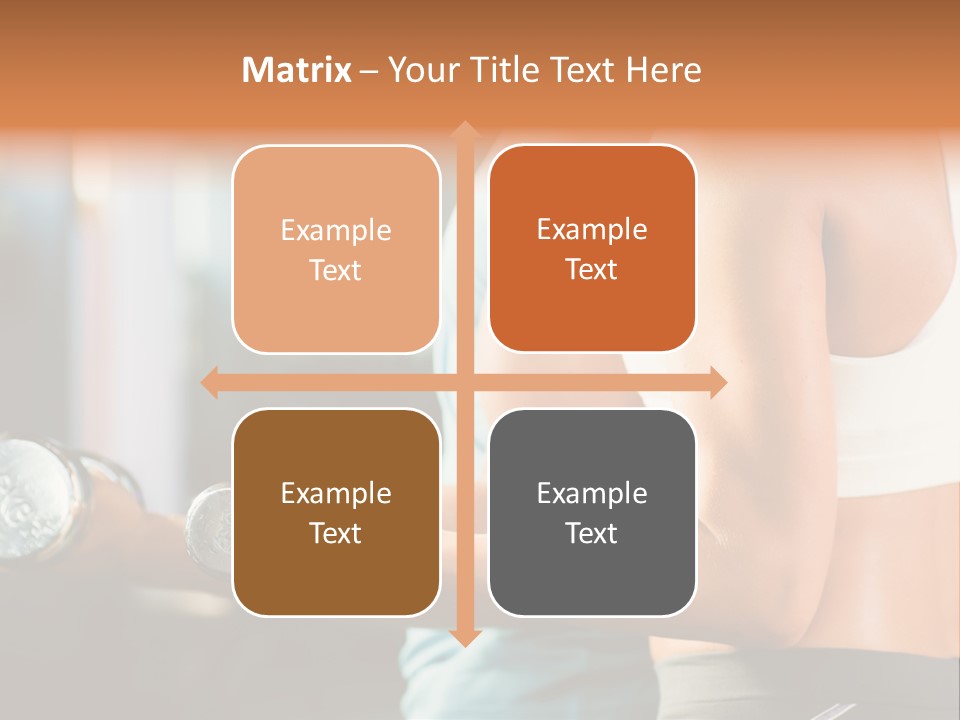 A Man And A Woman Holding Dumbs In A Gym PowerPoint Template