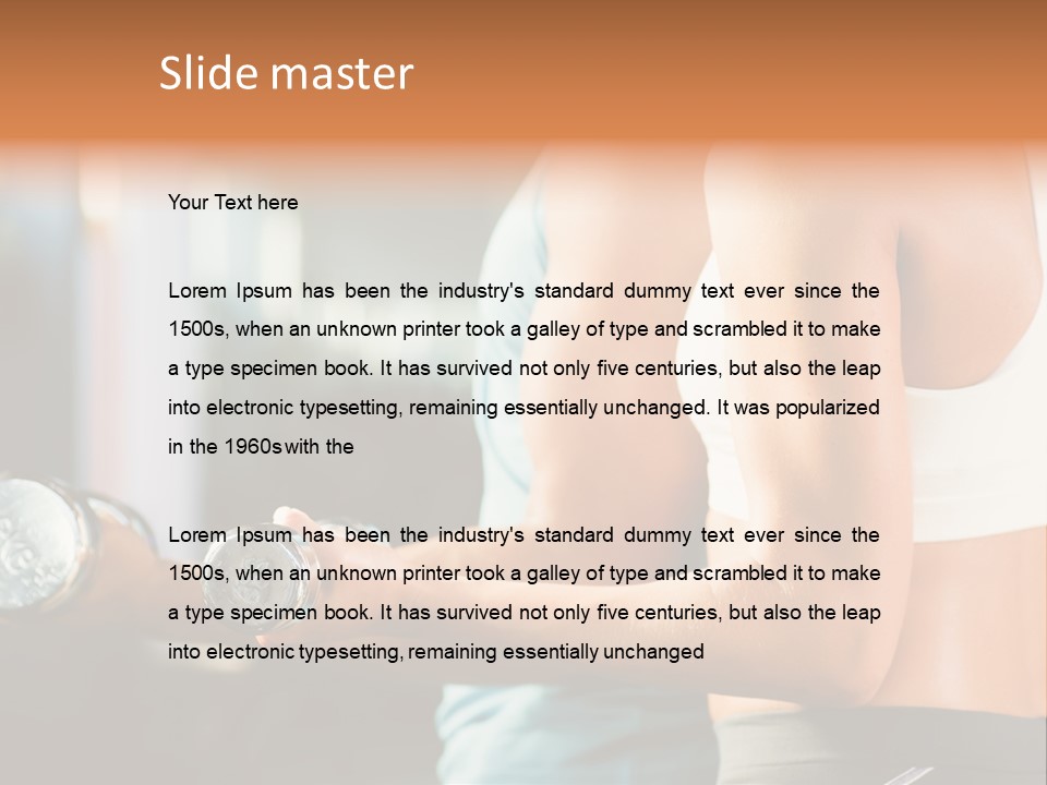 A Man And A Woman Holding Dumbs In A Gym PowerPoint Template