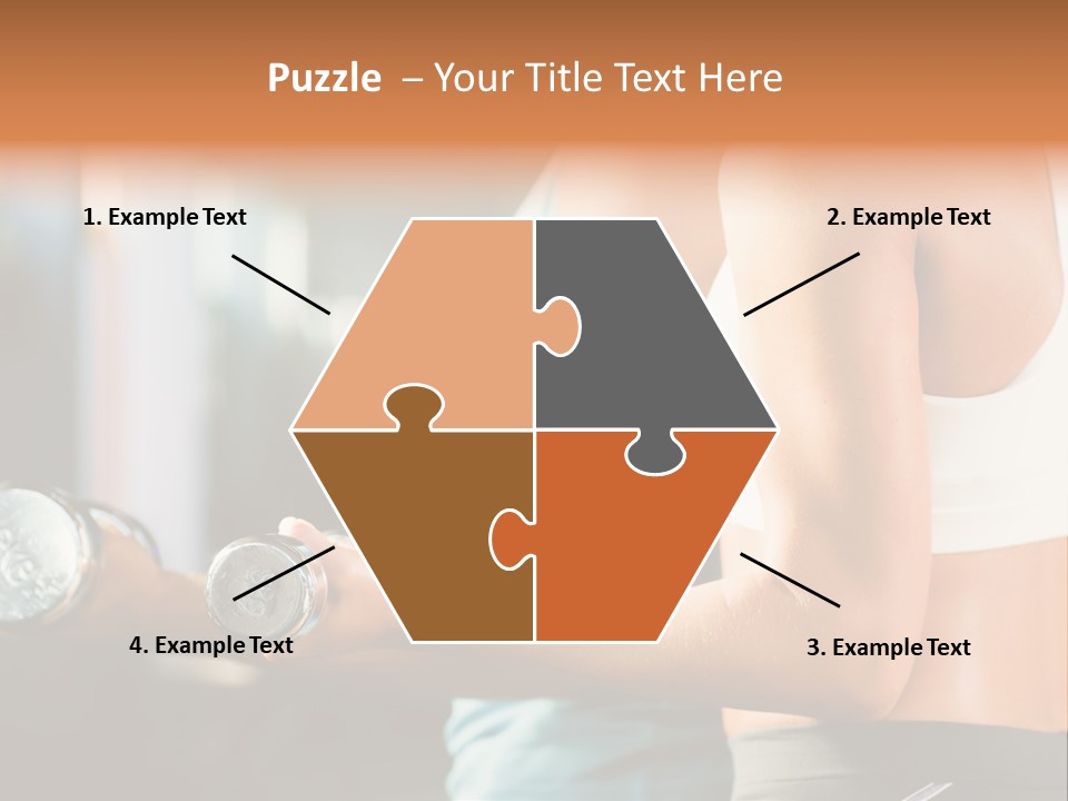 A Man And A Woman Holding Dumbs In A Gym PowerPoint Template