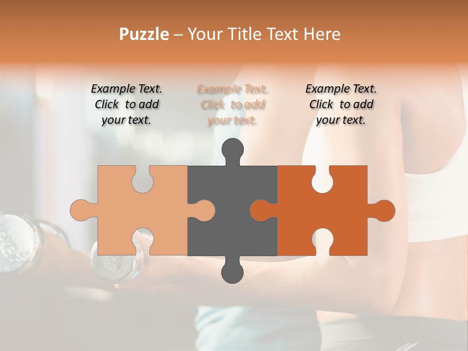 A Man And A Woman Holding Dumbs In A Gym PowerPoint Template