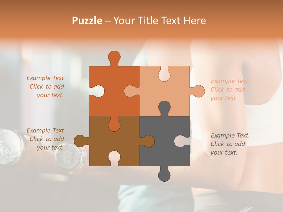 A Man And A Woman Holding Dumbs In A Gym PowerPoint Template