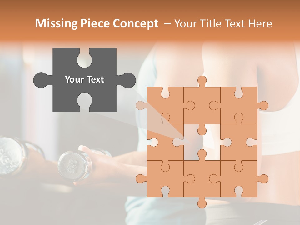 A Man And A Woman Holding Dumbs In A Gym PowerPoint Template