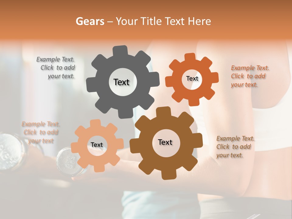 A Man And A Woman Holding Dumbs In A Gym PowerPoint Template