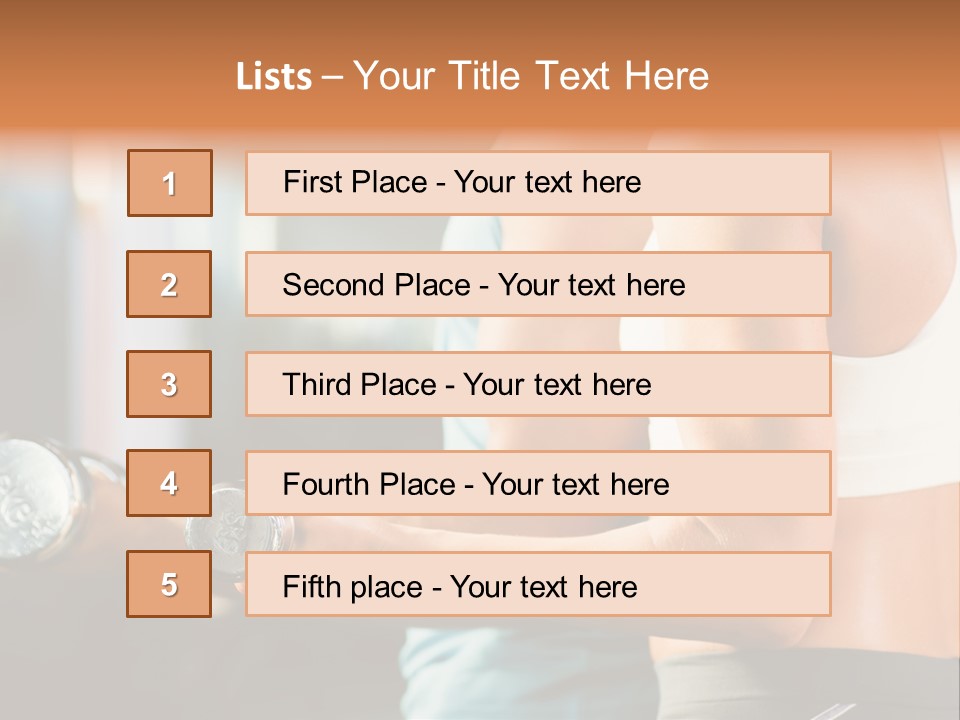 A Man And A Woman Holding Dumbs In A Gym PowerPoint Template