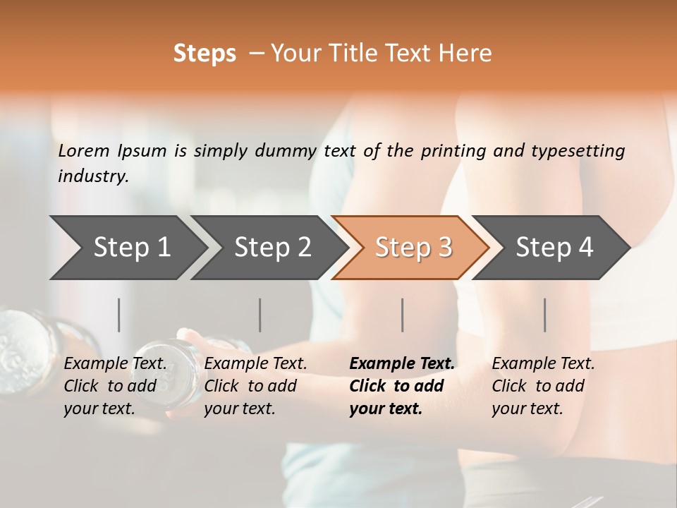A Man And A Woman Holding Dumbs In A Gym PowerPoint Template
