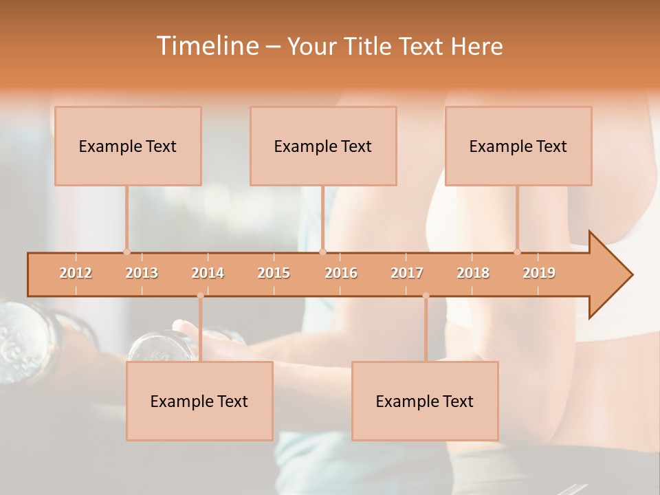 A Man And A Woman Holding Dumbs In A Gym PowerPoint Template