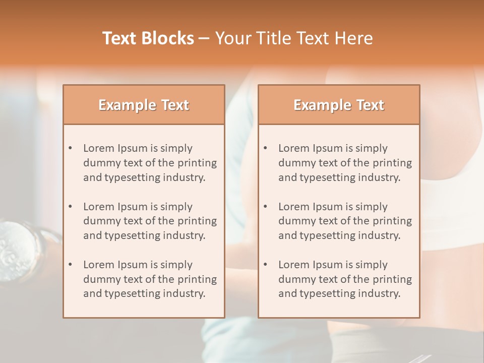 A Man And A Woman Holding Dumbs In A Gym PowerPoint Template