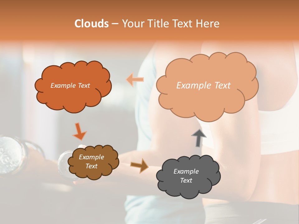 A Man And A Woman Holding Dumbs In A Gym PowerPoint Template
