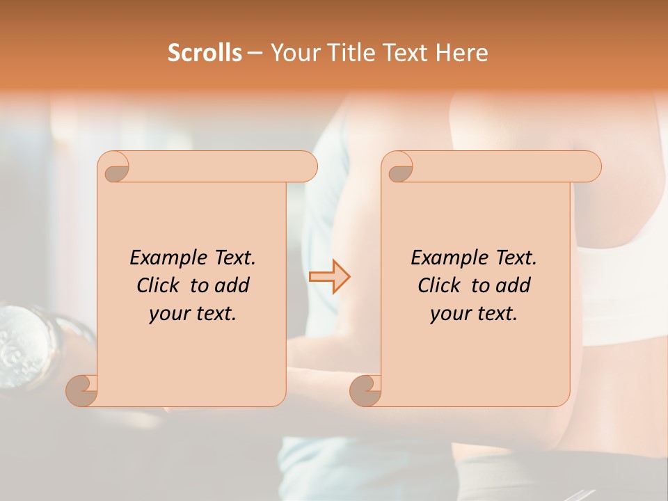 A Man And A Woman Holding Dumbs In A Gym PowerPoint Template