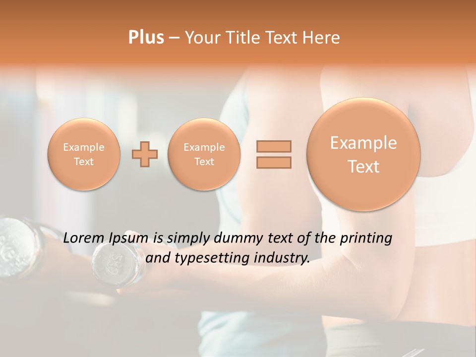 A Man And A Woman Holding Dumbs In A Gym PowerPoint Template