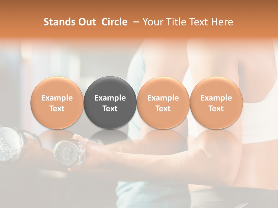 A Man And A Woman Holding Dumbs In A Gym PowerPoint Template