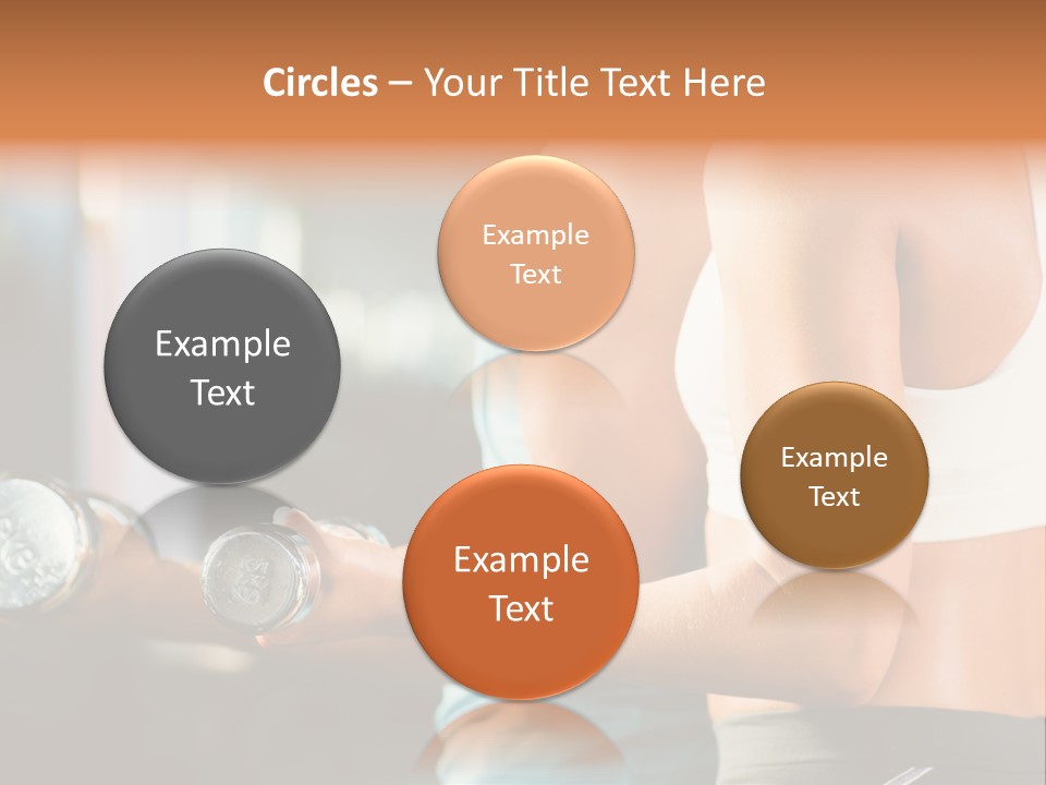 A Man And A Woman Holding Dumbs In A Gym PowerPoint Template