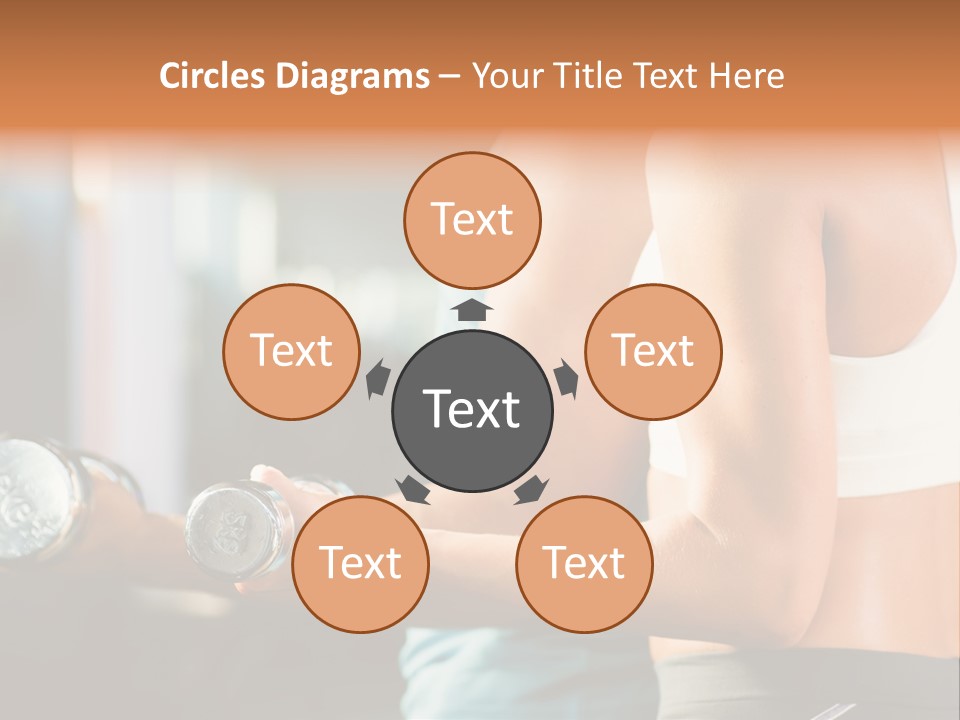 A Man And A Woman Holding Dumbs In A Gym PowerPoint Template