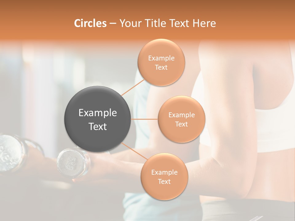 A Man And A Woman Holding Dumbs In A Gym PowerPoint Template