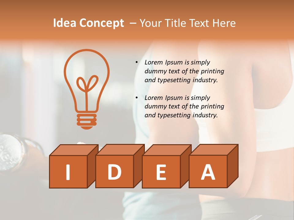 A Man And A Woman Holding Dumbs In A Gym PowerPoint Template