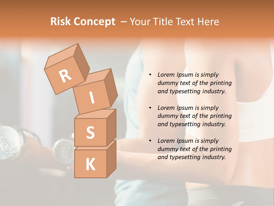 A Man And A Woman Holding Dumbs In A Gym PowerPoint Template