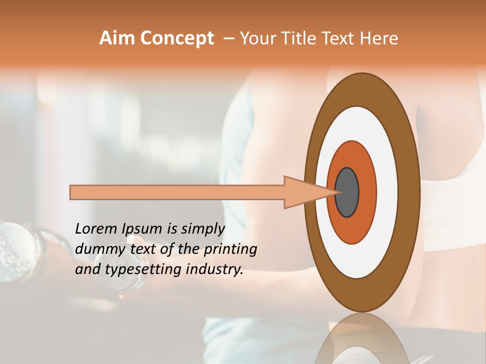 A Man And A Woman Holding Dumbs In A Gym PowerPoint Template