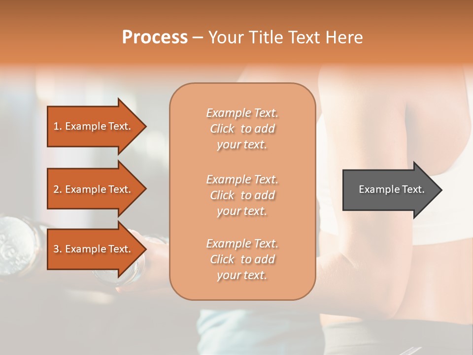 A Man And A Woman Holding Dumbs In A Gym PowerPoint Template