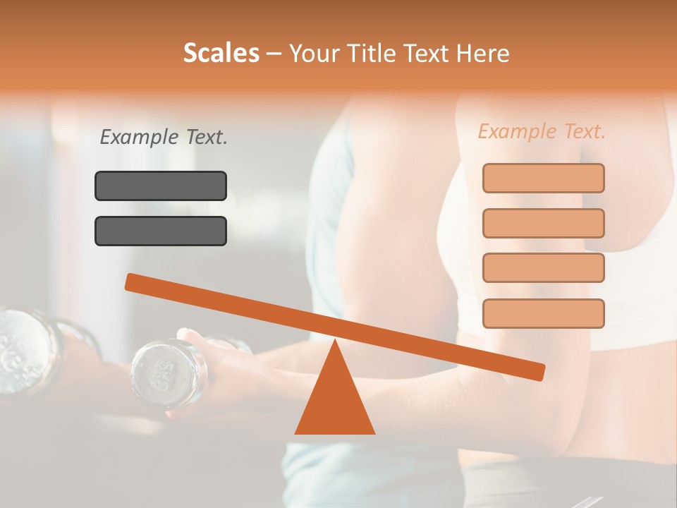 A Man And A Woman Holding Dumbs In A Gym PowerPoint Template