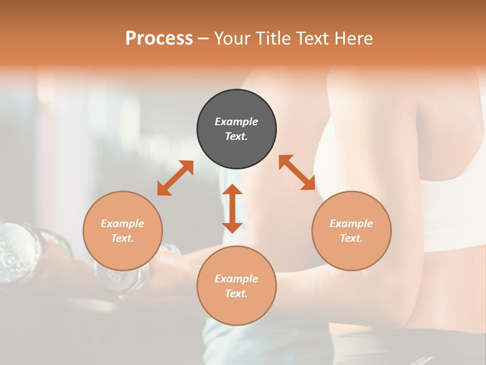 A Man And A Woman Holding Dumbs In A Gym PowerPoint Template