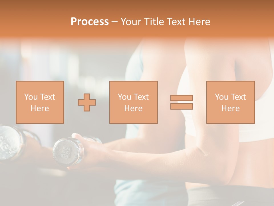 A Man And A Woman Holding Dumbs In A Gym PowerPoint Template