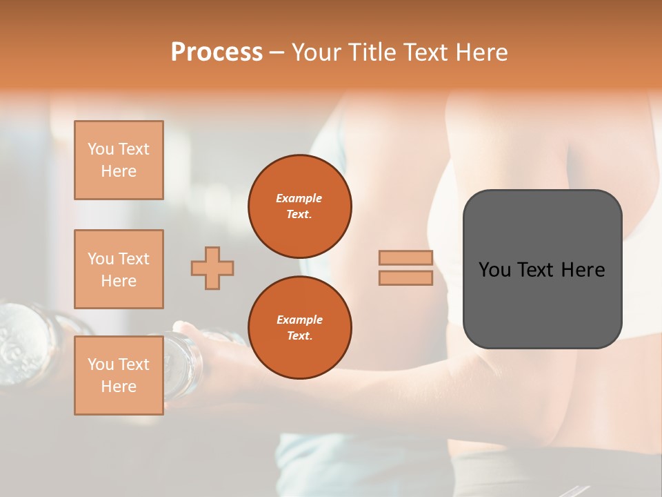 A Man And A Woman Holding Dumbs In A Gym PowerPoint Template