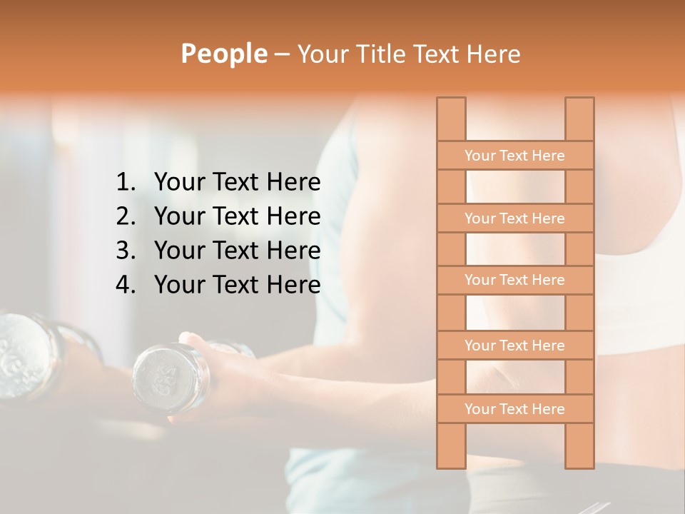 A Man And A Woman Holding Dumbs In A Gym PowerPoint Template