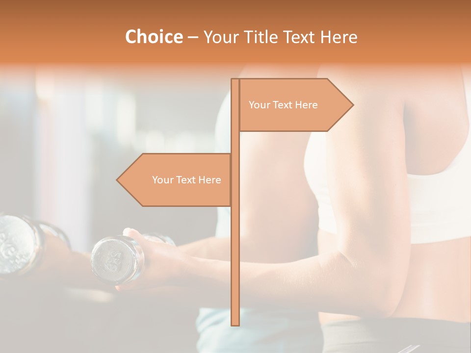 A Man And A Woman Holding Dumbs In A Gym PowerPoint Template