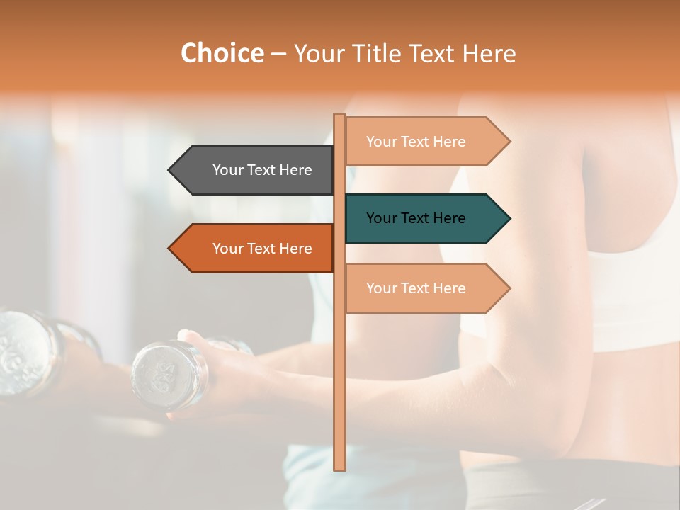 A Man And A Woman Holding Dumbs In A Gym PowerPoint Template