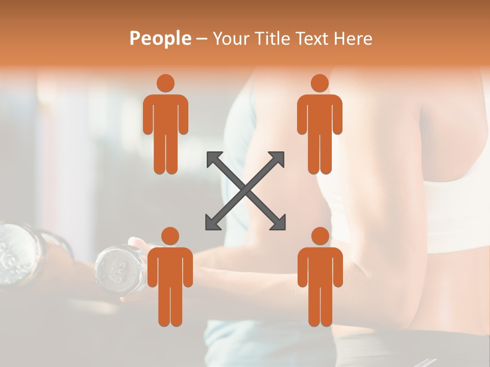 A Man And A Woman Holding Dumbs In A Gym PowerPoint Template