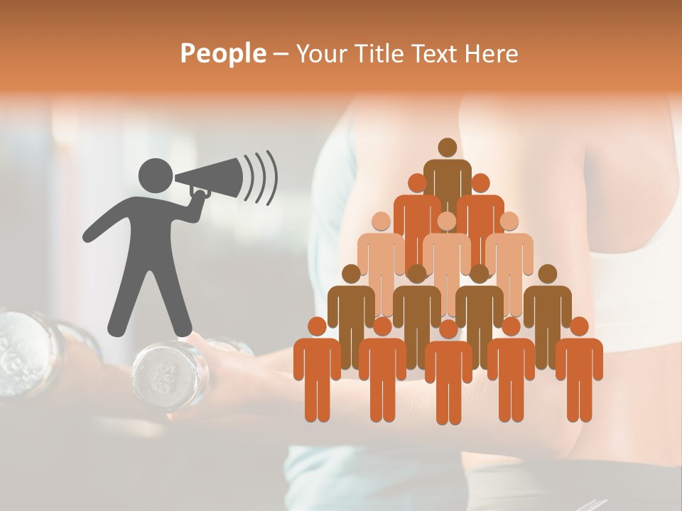 A Man And A Woman Holding Dumbs In A Gym PowerPoint Template