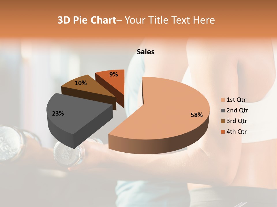 A Man And A Woman Holding Dumbs In A Gym PowerPoint Template