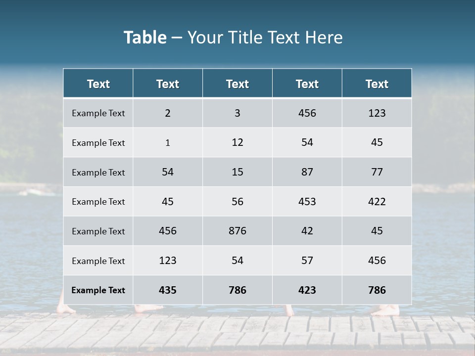 Candid Portrait Of Group Of Children At Lakeside PowerPoint Template