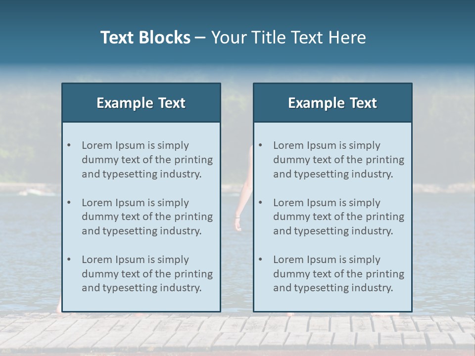 Candid Portrait Of Group Of Children At Lakeside PowerPoint Template