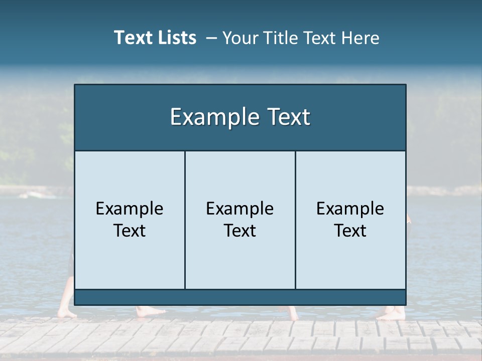 Candid Portrait Of Group Of Children At Lakeside PowerPoint Template