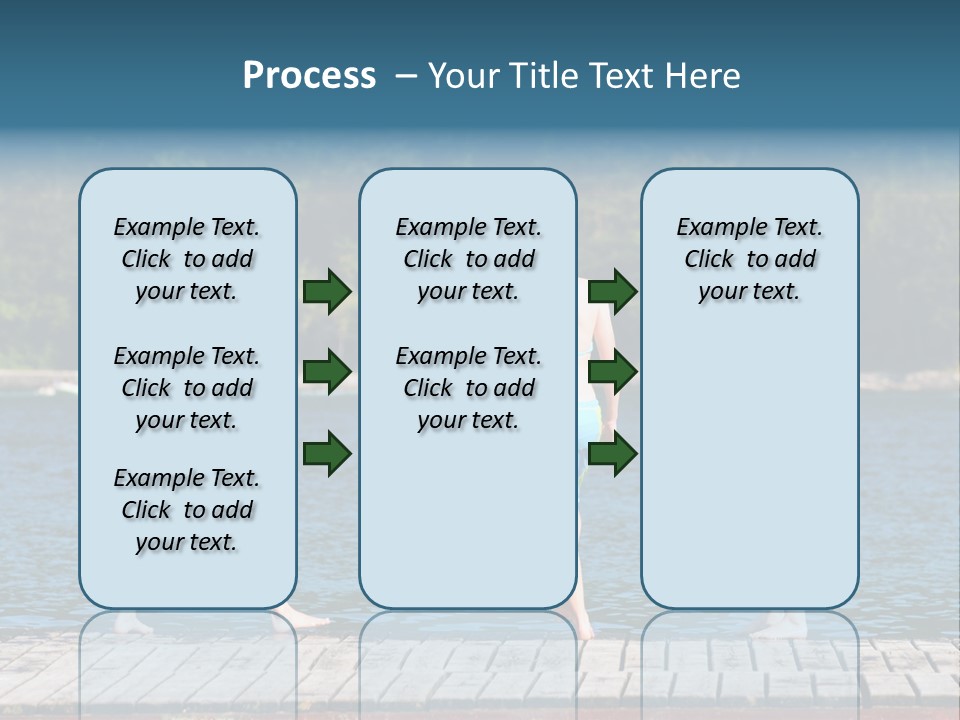 Candid Portrait Of Group Of Children At Lakeside PowerPoint Template