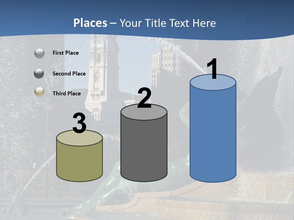 View Of City Hall From The Logan Square Fountain In Philadelphia PowerPoint Template