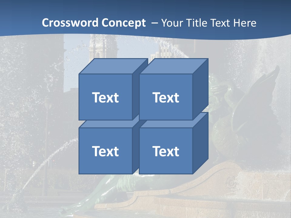 View Of City Hall From The Logan Square Fountain In Philadelphia PowerPoint Template