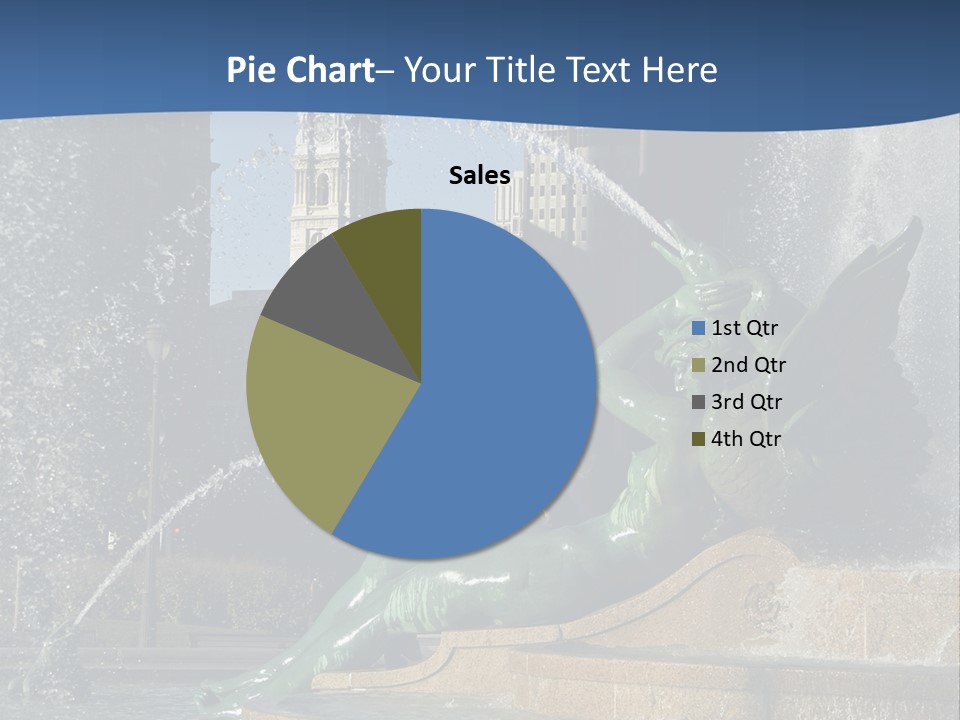 View Of City Hall From The Logan Square Fountain In Philadelphia PowerPoint Template