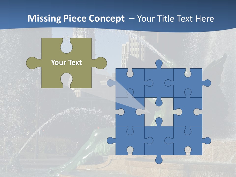 View Of City Hall From The Logan Square Fountain In Philadelphia PowerPoint Template