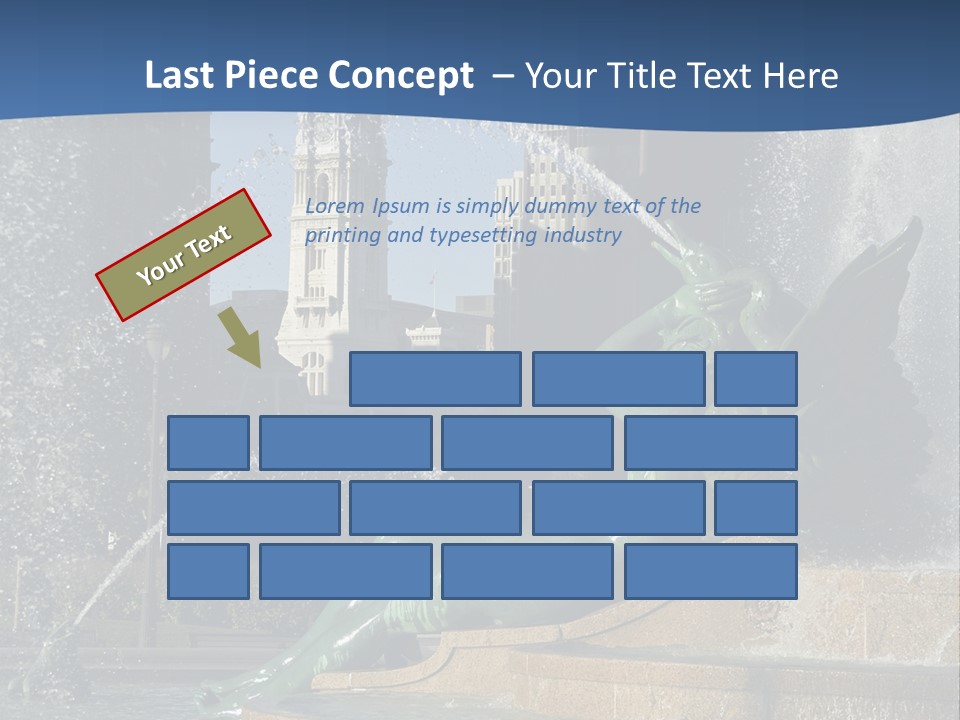 View Of City Hall From The Logan Square Fountain In Philadelphia PowerPoint Template