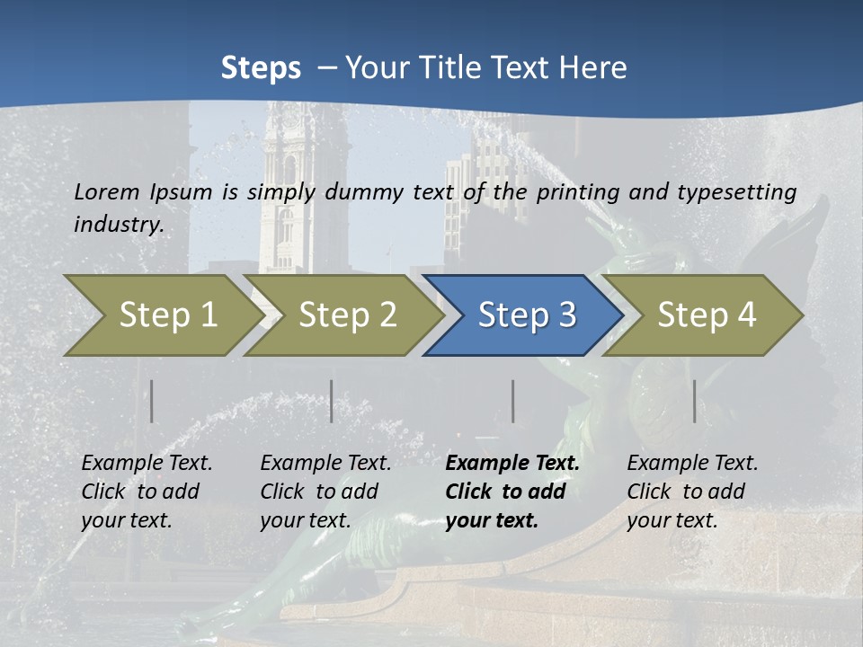 View Of City Hall From The Logan Square Fountain In Philadelphia PowerPoint Template